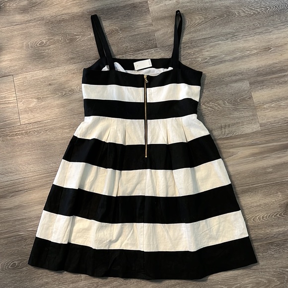 NWT Black and white striped Loft dress - Picture 3 of 3
